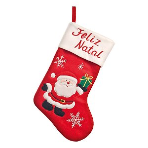 Bota Natalina Feliz Natal Colorido (Saias e Acessórios) - 1 Unidade