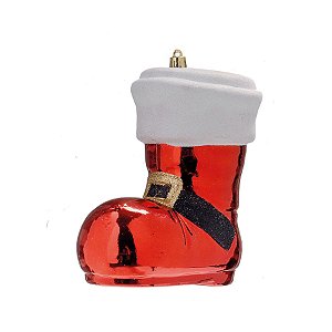 Botas Natalinas para Pendurar Colorido 15cm - Jogo com 2 Un
