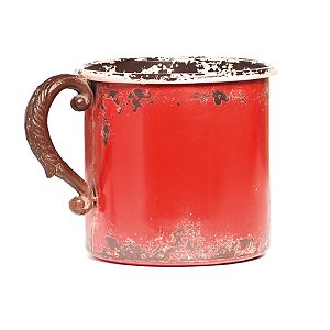 Caneca em Metal Vermelho (Farm House)
