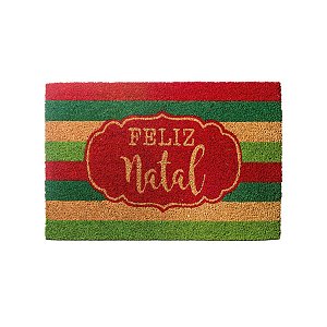 Capacho de Natal Listras Vermelho e Verde (Capachos Natalinos) - 1 Unidade