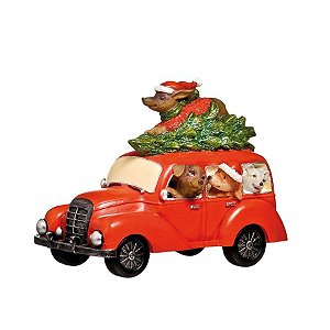 Natal Pet - Carro com Cachorro e Árvore Colorido