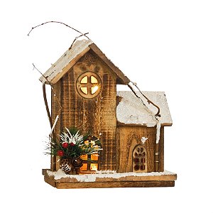 Casa Deco em Madeira Nevada Marrom (Chalé) - 1 Unidade