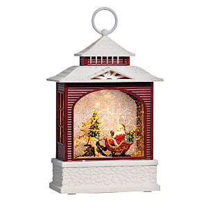 Cenário de Água Noel e Pinheiro Vermelho e Branco