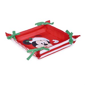 Cesta de Pão Mickey Noel 30X30 cm