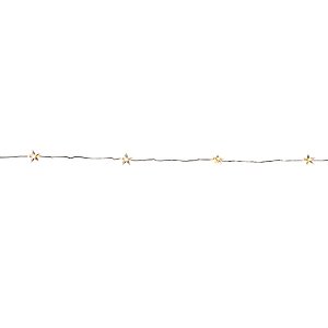 Pisca Pisca com 20 Leds Estrela Branco Quente Cordão Incolor 2,20m 2 Pilha AA