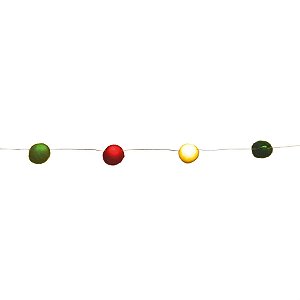 Pisca Pisca  com 15 Leds Pompons Colorido 1,65cm 2 Pilha AA
