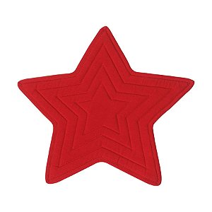 Descanso Panela Ginger Bread Estrela Vermelho