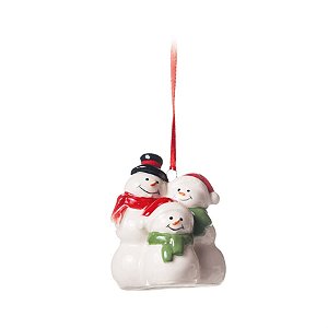 Enfeite Bonecos de Neve Branco (Traditional Christmas) - 6 Un