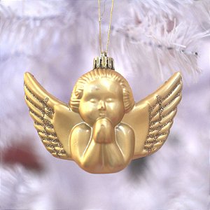Enfeite para Pendurar Anjo Ouro - 3 Un