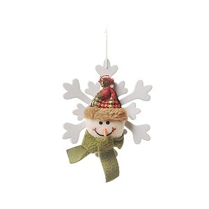 Enfeite para Pendurar Boneco de Neve Floco Neve (Fun) - 12 Un