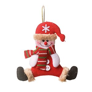 Enfeite para Pendurar Boneco Neve (Fun) - 12 Un