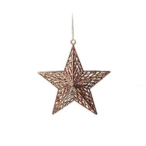 Enfeite para Pendurar Estrela Rosê Tamanho P - 1 Un