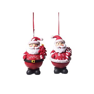 Enfeite para Pendurar Noel Vermelho (Sweet Sugar) - 6 Jogos com 2 Peças