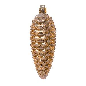 Enfeite para Pendurar Pinha Ouro - 4 Un