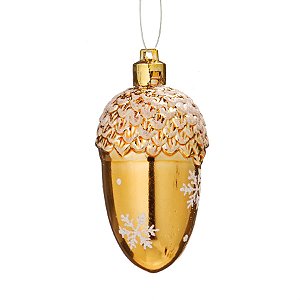 Efeite para Pendurar Pinhas Ouro e Branco - 3 Un