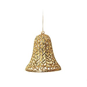 Enfeite para Pendurar - Sino Ouro Tamanho G - 1 Un