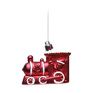 Enfeite para Pendurar - Trêm Vermelho e Branco - 3 Un