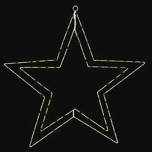 Iluminação de Natal - Estrela 113 Leds Bivolt Clara 60cm