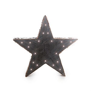 Estrela 20 Leds Cinza Tamanho G (Chalé)