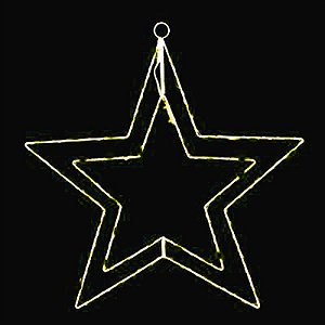 Iluminação de Natal - Estrela 56 Leds Bivolt Clara 40cm