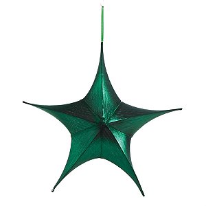 Estrela Aérea Decorativa Verde 60cm (Shine)