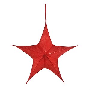 Estrela Aérea Decorativa Vermelho 60cm (Shine)