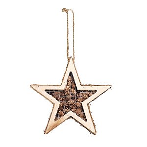 Estrela de Pinhas Marrom Tamanho P (Chalé)
