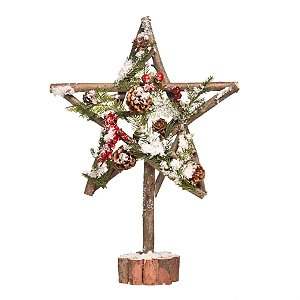 Estrela Galhos Base Tronco Verde Bandeira (Chalé)