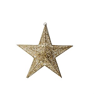 Estrela Glitter Ouro Tamanho P