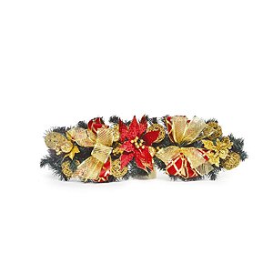 Festão 67cm Vermelho e Ouro (Arranjos e Guirlandas)