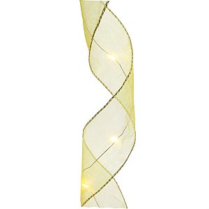 Iluminação de Natal - Fita Pisca Pisca com 20 Leds Voil 2 Pilha AA Amarelo / Clara