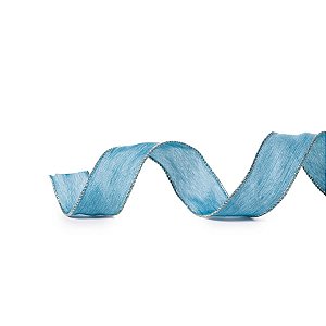 Fita de Natal Lisa Azul Claro 3,8cm - 1 Rolo