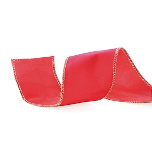 Fita de Natal Lisa Vermelho 10cm - 1 Un