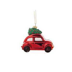 Fusca Árvore de Natal para Pendurar Vermelho (Traditional Christmas) - 3 Un