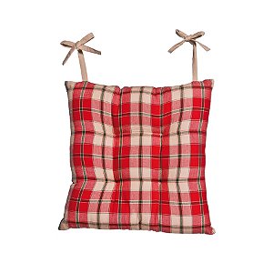 Futton Xadrez Vermelho e Branco 40X40cm (Homemade)