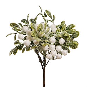 Galho com Cerejas Verde Claro e Branco (Picks) - 1 Un