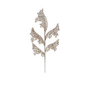 Galho com Folhas e Glitter Nude (Galhos Médios) - 1 Un