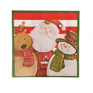 Guardanapo de Natal Colorido 32,5X32,5cm com 20 Folhas