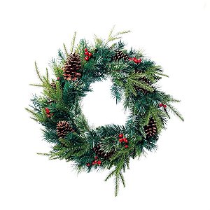 Guirlanda de Natal 160 Hastes Verde 50 cm (Guirlanda de Natal Decoradas)