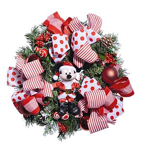 Natal Disney - Guirlanda com Mickey de Pelúcia 40cm
