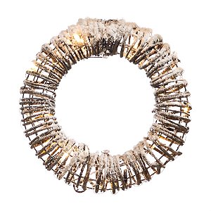 Guirlanda de Ratan Nevada com Led Branco 30cm (Chalé)