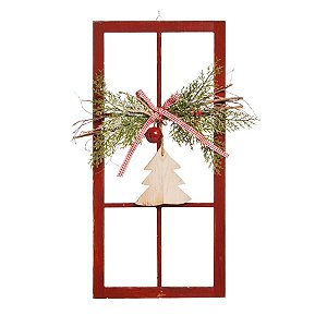 Janela de Madeira Vermelho