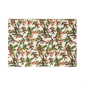 Jogo Americano Azevinho Vermelho e Verde Bandeira 35X50cm (Homemade)