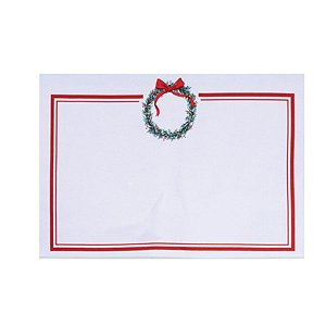 Jogo Americano Guirlandas Vermelho e Branco 35X50cm (Homemade)