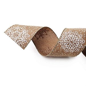 Juta Floco Neve Natural e Br e Ou 6,3cm - 3 Un