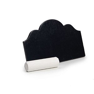 Lousa Marcador de Lugar com Giz Preto (HaPPy Hour) - 6 Peças