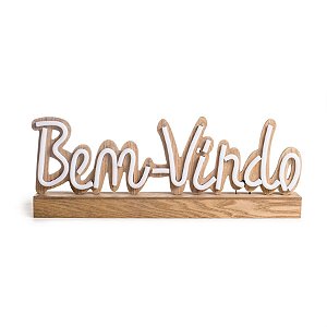 Luminoso Bem - Vindo com 1 Led Marrom e Branco 2 AA
