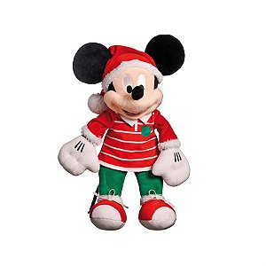 Natal Disney - Mickey de Pelúcia com Blusa Listrada 45cm