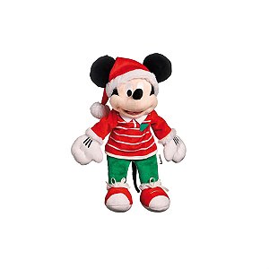 Mickey de Pelúcia com Blusa Listrada C 30 cm