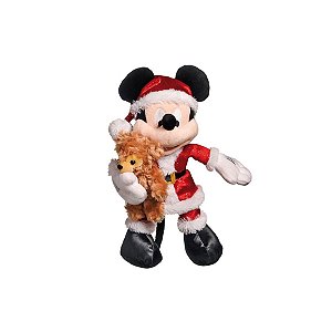 Mickey de Pelúcia Segurando Urso 30 cm